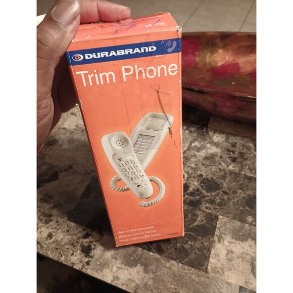 DURABRAND Orange Trim Phone Desk Wall Mount Redial Mute Ringer Switch PH-301 - Picture 3 of 3